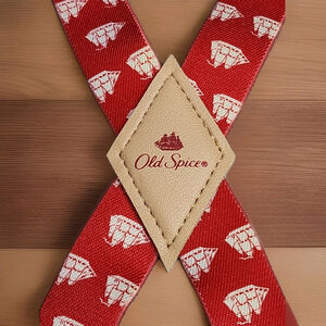 Old Spice Nautical Stretchy Red/White Belt Suspenders For Men One Size Fits All